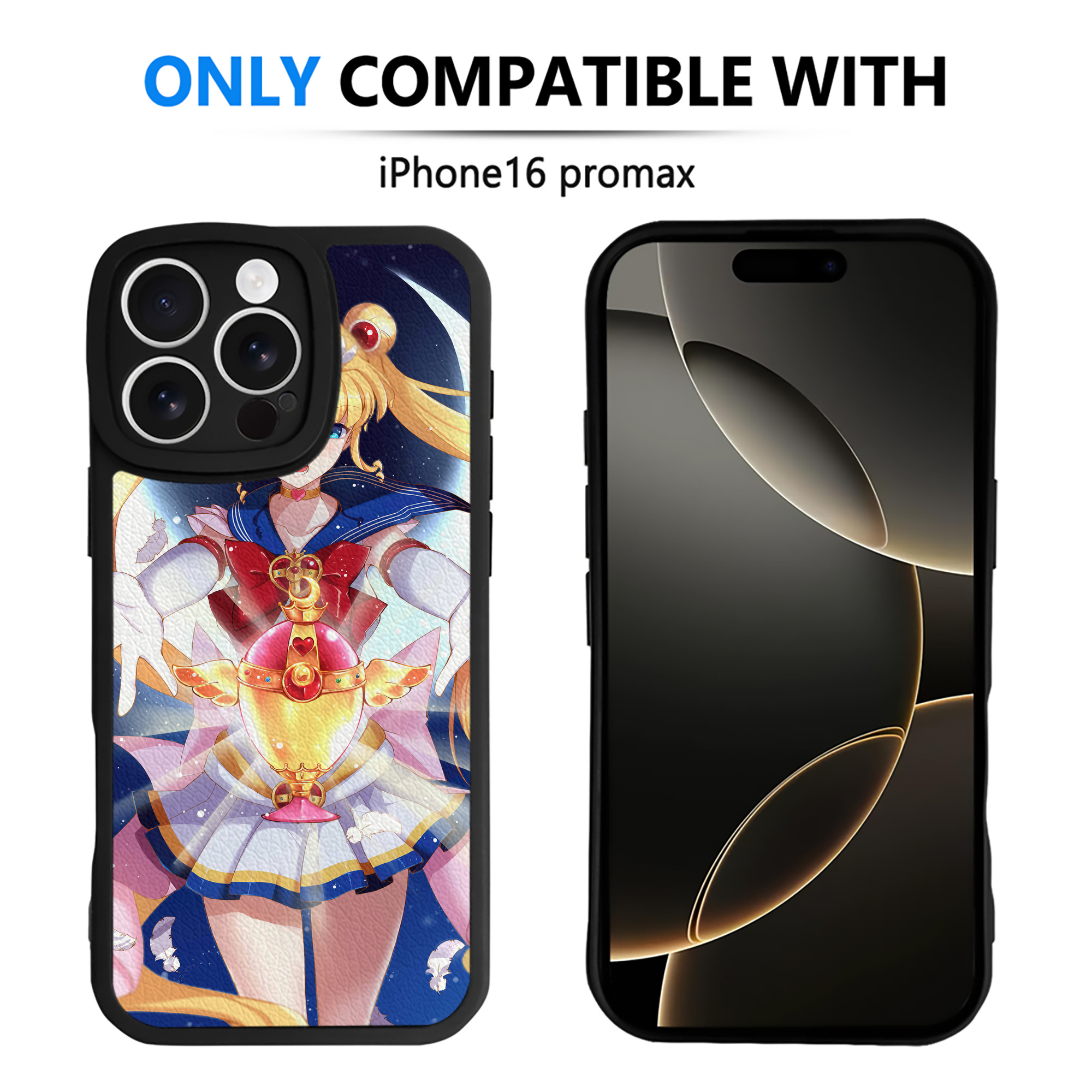 （画像用） 美少女戦士セーラームーン Sailor Moon 【iPhone 16シリーズ対応】シリコンスマホケース（レザー調） 材質：シリコン